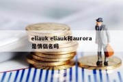 eliauk eliauk和aurora是情侣名吗