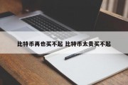 比特币再也买不起 比特币太贵买不起