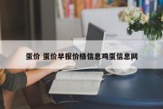 蛋价 蛋价早报价格信息鸡蛋信息网