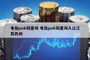 电信puk码查询 电信puk码查询入口江苏苏州