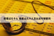 我爱过几个人 我爱过几个人怎么还不够歌词