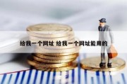 给我一个网址 给我一个网址能用的