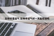 比特币是运气 比特币运气好一天能挖到吗
