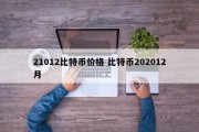 21012比特币价格 比特币202012月
